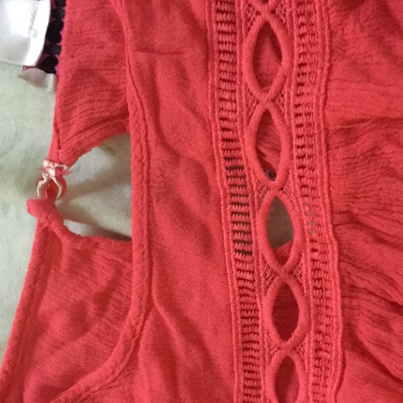 Coral Pink Blouse With Flare Sleeves - Picture 2 of 7